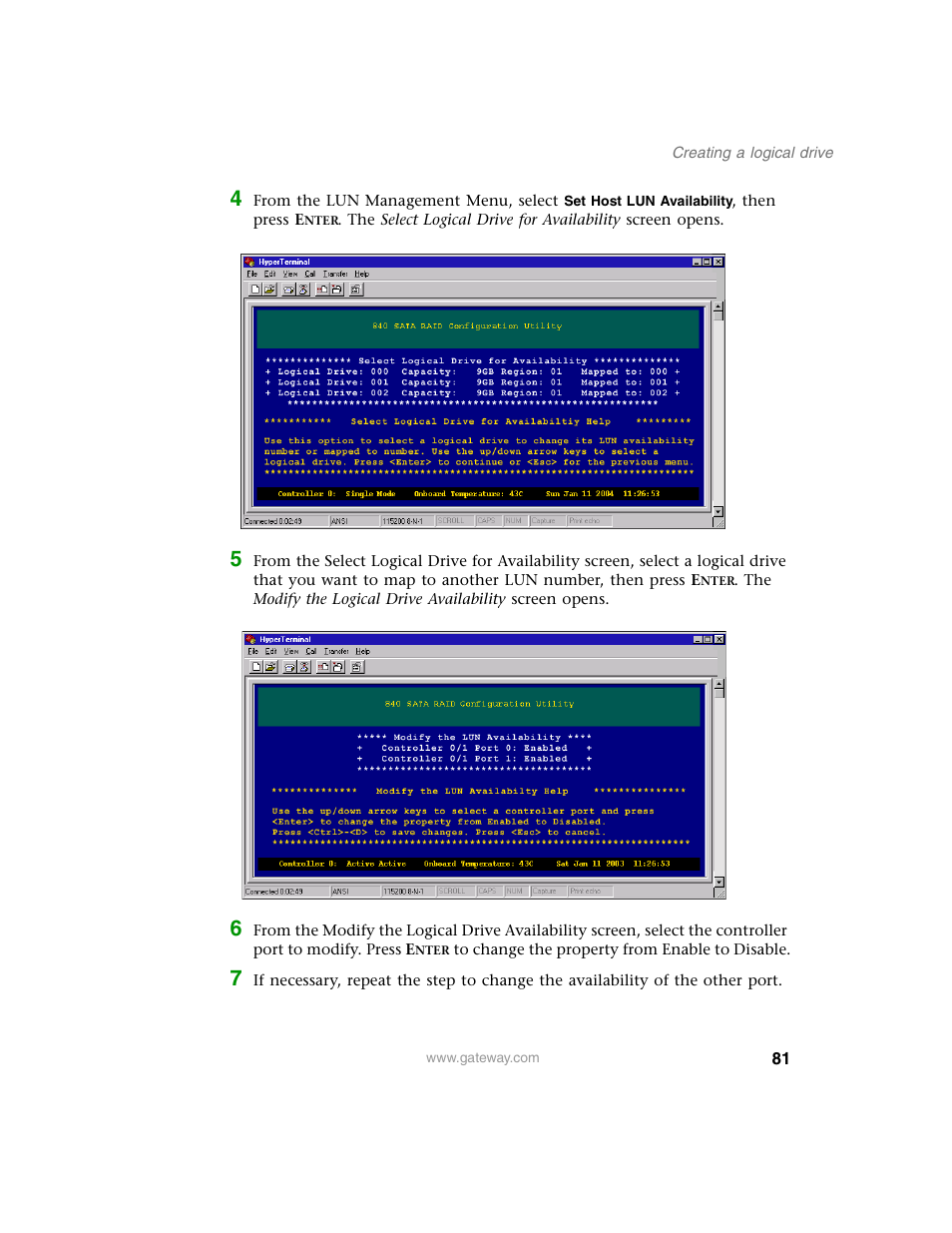 Gateway 840 VT-100 User Manual | Page 86 / 250