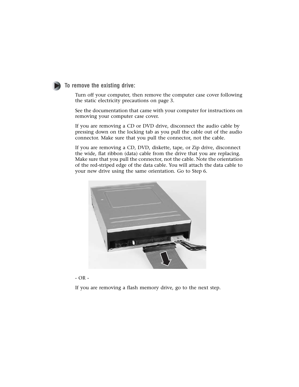 Removing the drive | Gateway Computer Drive User Manual | Page 12 / 58