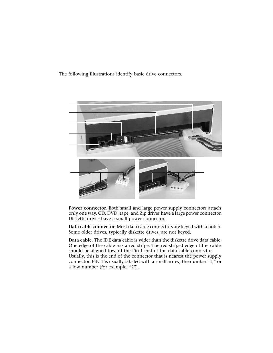 Identifying connectors | Gateway Computer Drive User Manual | Page 18 / 58