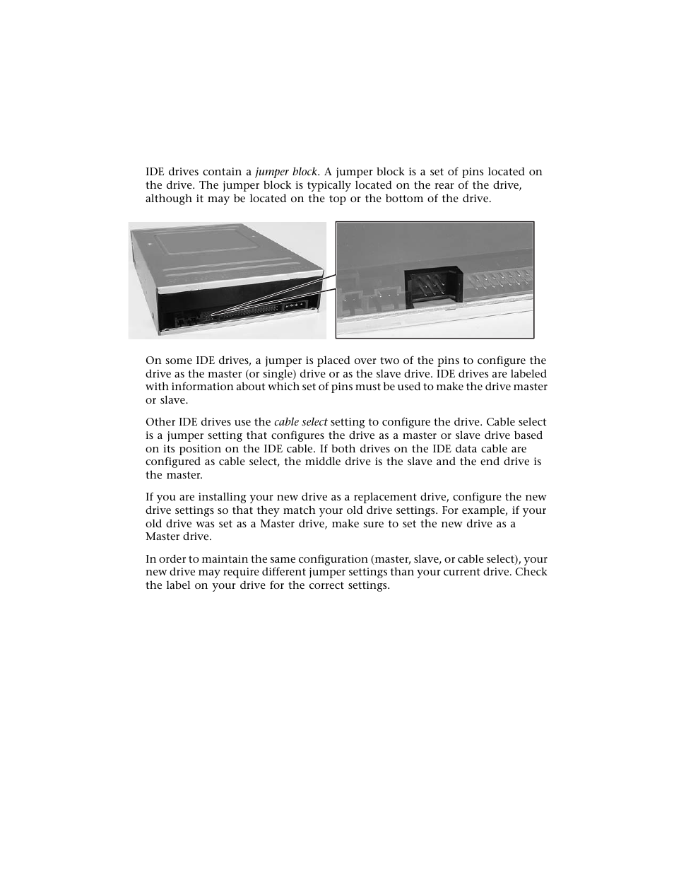 Setting the ide jumpers | Gateway Computer Drive User Manual | Page 22 / 58