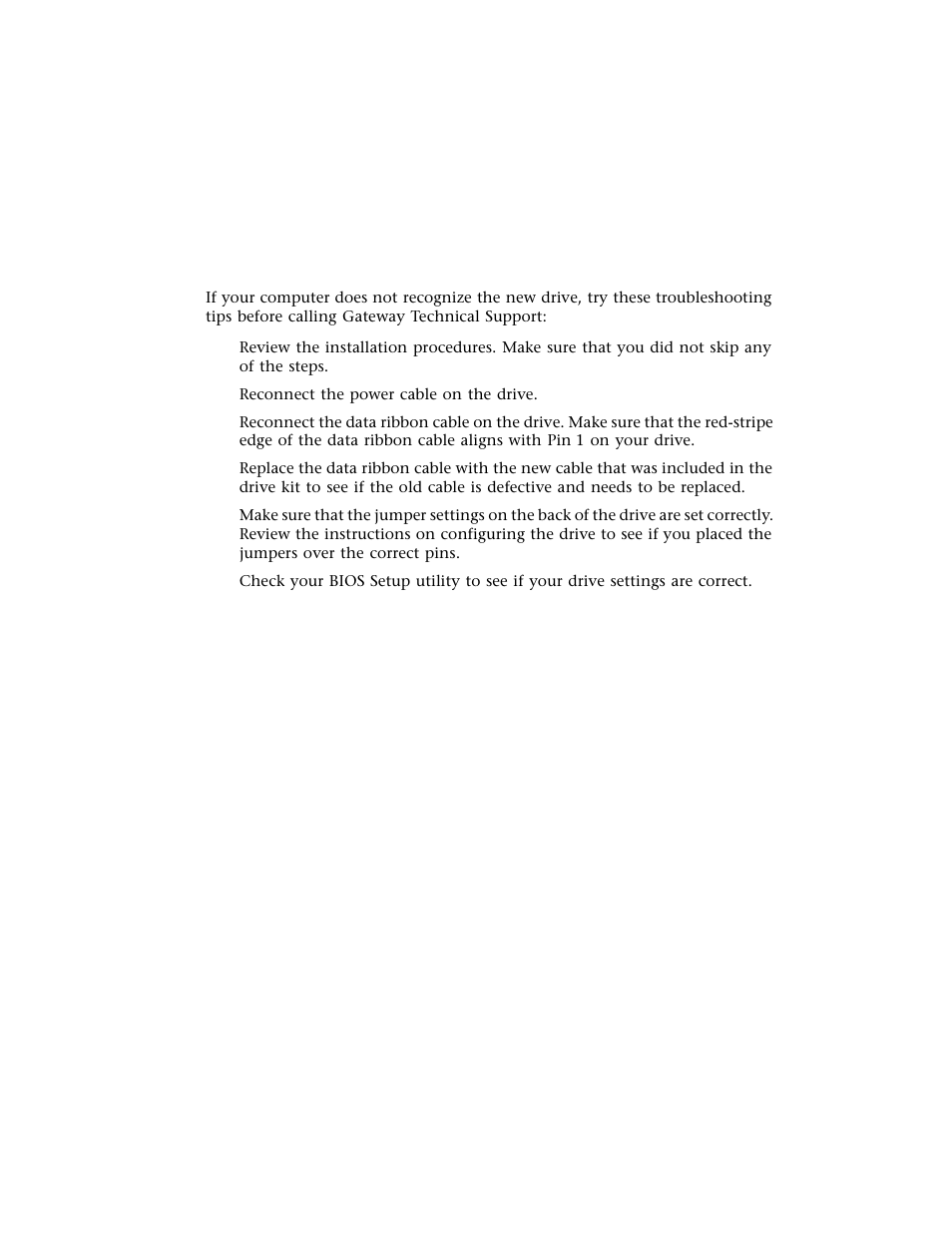 General troubleshooting guidelines | Gateway Computer Drive User Manual | Page 38 / 58
