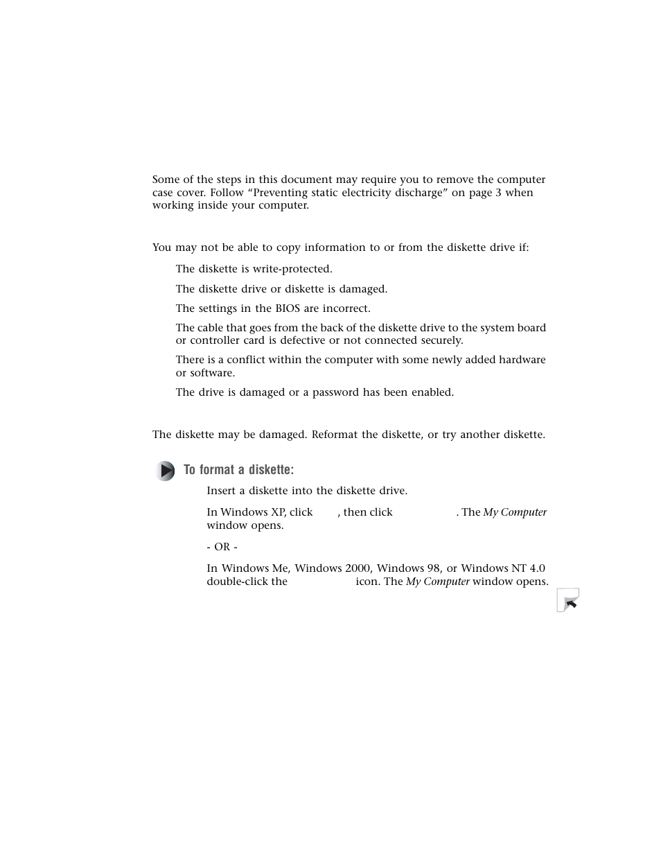 Diskette drive | Gateway Computer Drive User Manual | Page 41 / 58