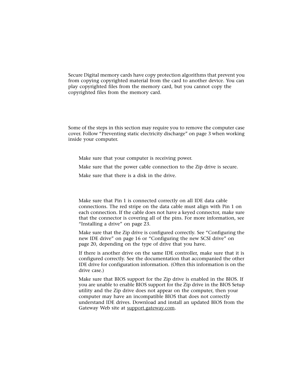 Zip drive | Gateway Computer Drive User Manual | Page 47 / 58