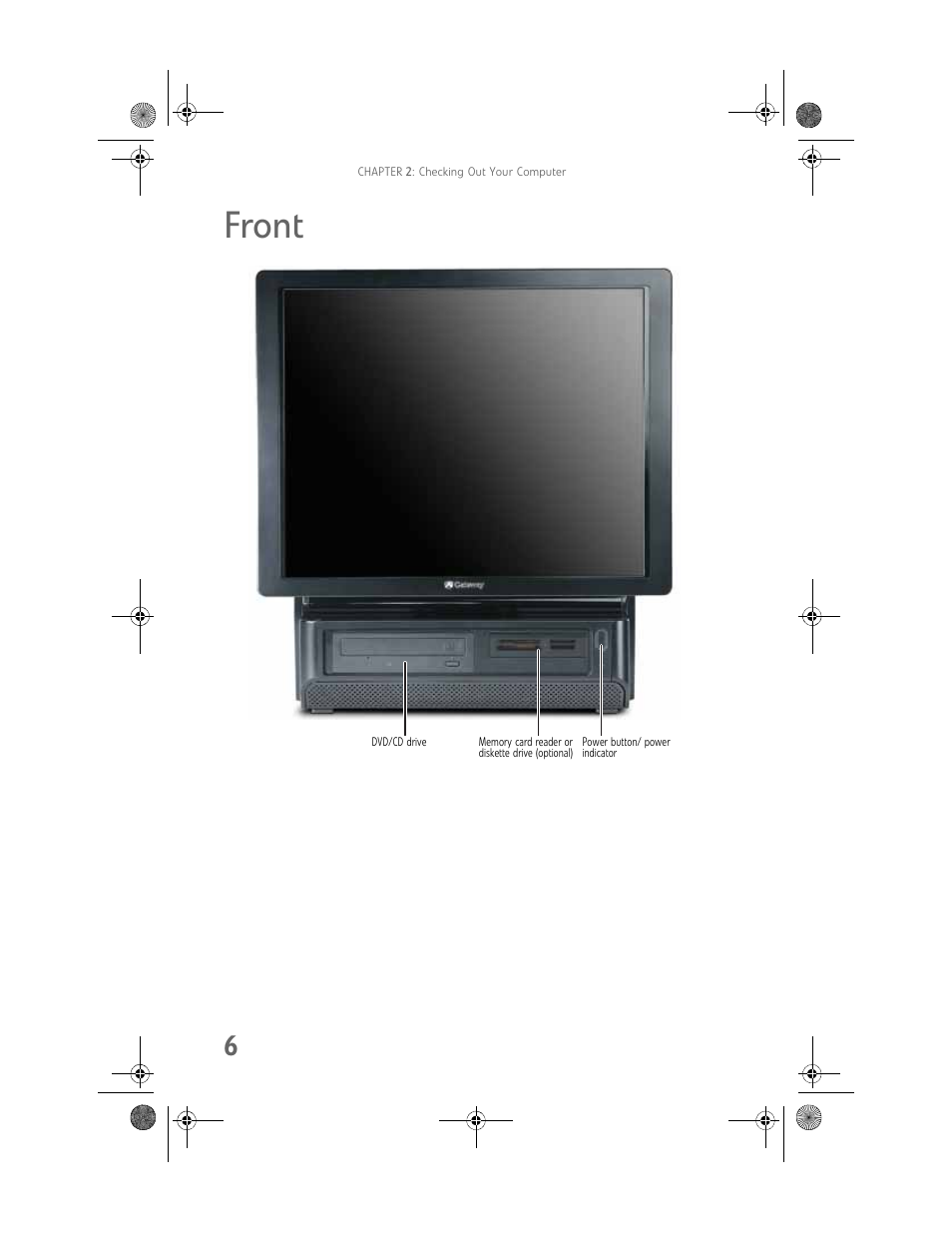 Front | Gateway Profile 6 User Manual | Page 12 / 130