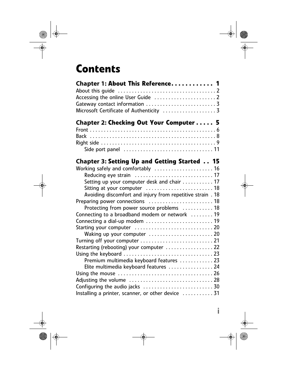 Gateway Profile 6 User Manual | Page 3 / 130