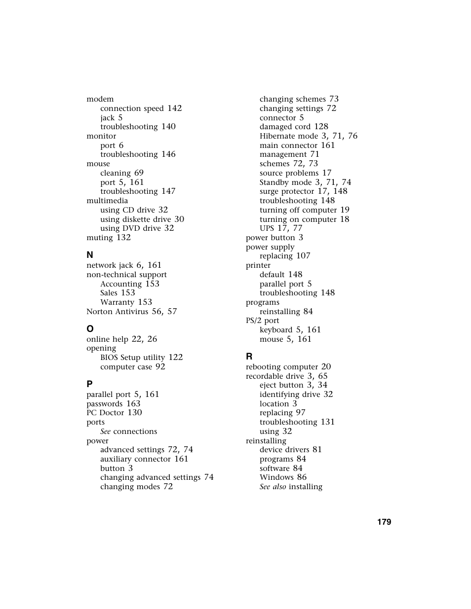 Gateway E SERIES E-6000 User Manual | Page 185 / 190