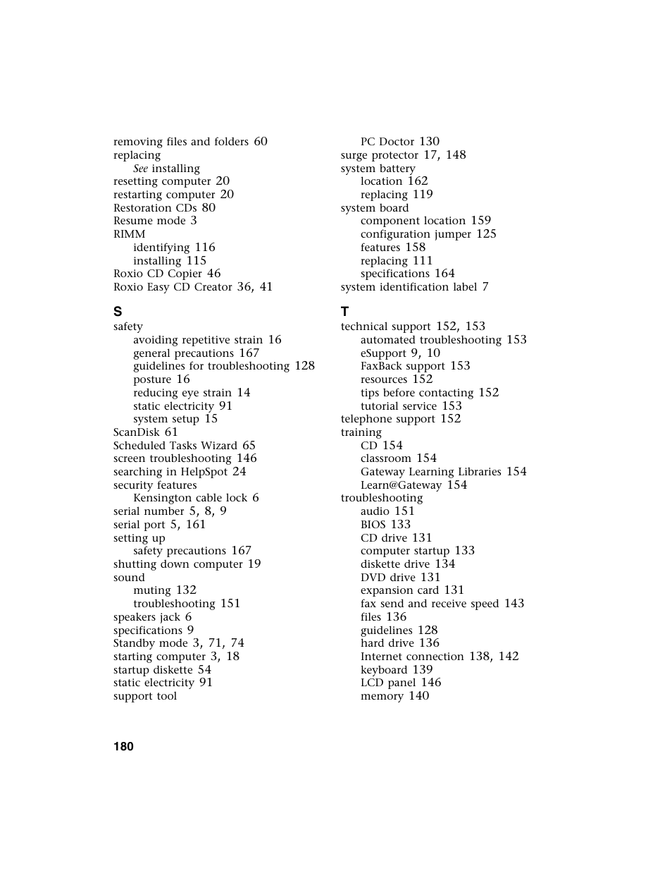 Gateway E SERIES E-6000 User Manual | Page 186 / 190