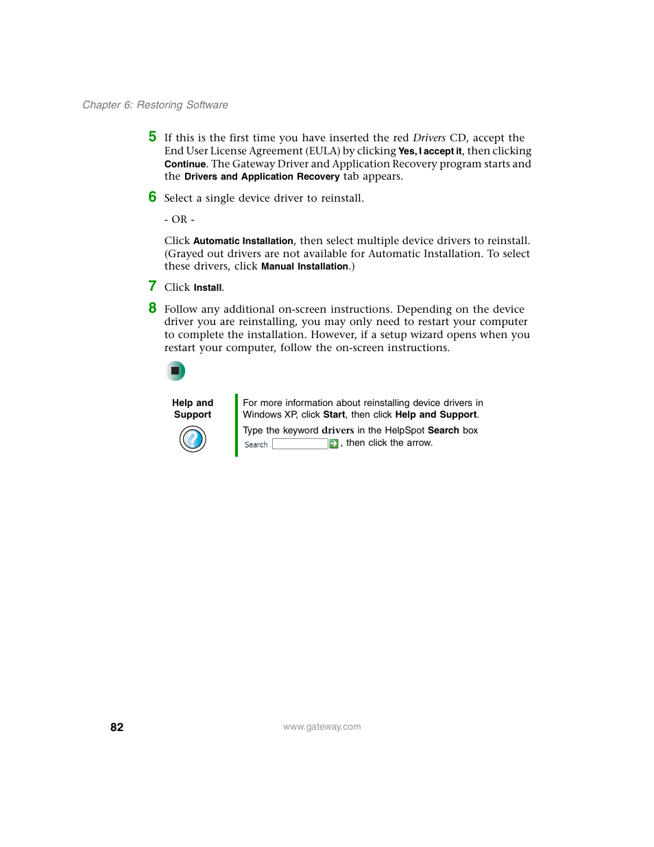 Gateway E SERIES E-6000 User Manual | Page 88 / 190