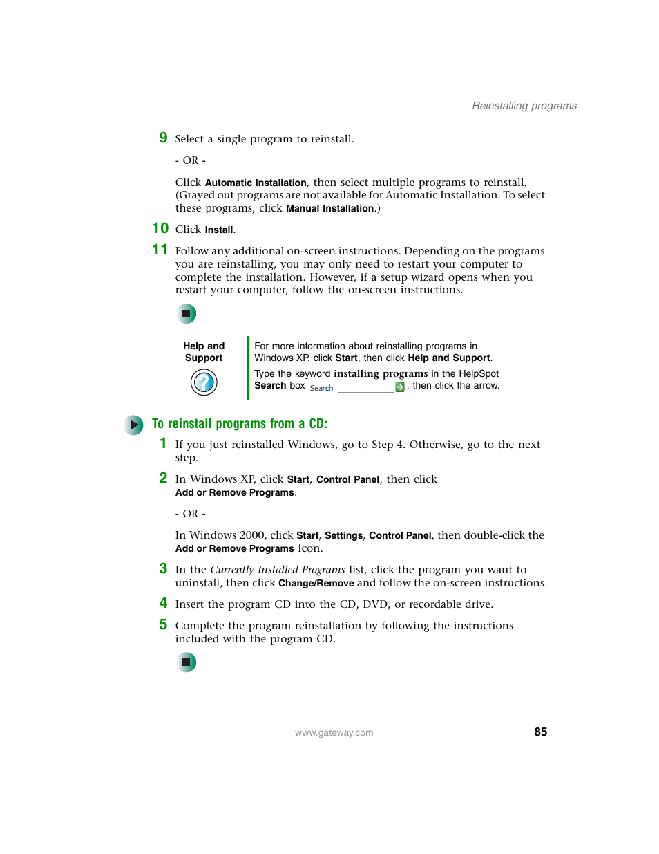 Gateway E SERIES E-6000 User Manual | Page 91 / 190