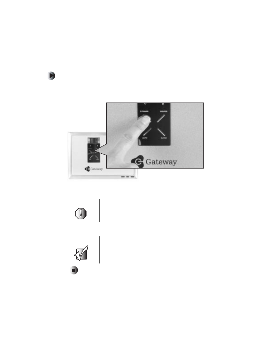 Shutting down the projector, To shut down the projector, 1 turn off all connected components | Warning, Important | Gateway 205 User Manual | Page 28 / 46
