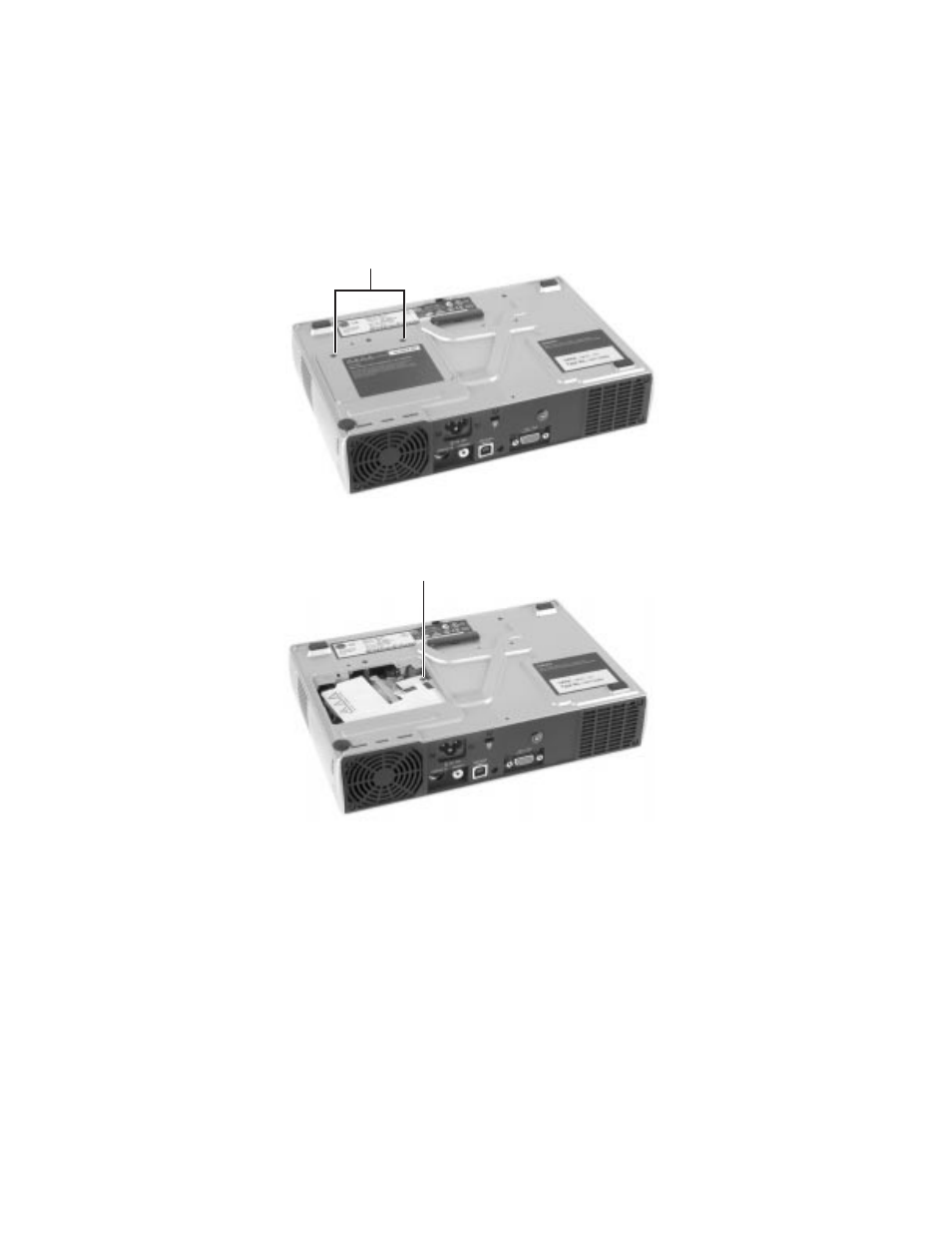 Screws, 6 remove the lamp module retaining screw, Screw | Gateway 205 User Manual | Page 30 / 46