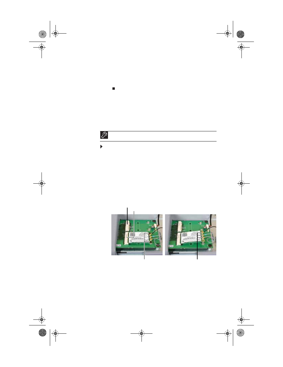 Adding or replacing mini pci cards, To add or replace a mini pci card | Gateway SZSL95IN0XXXXXXXX User Manual | Page 57 / 132