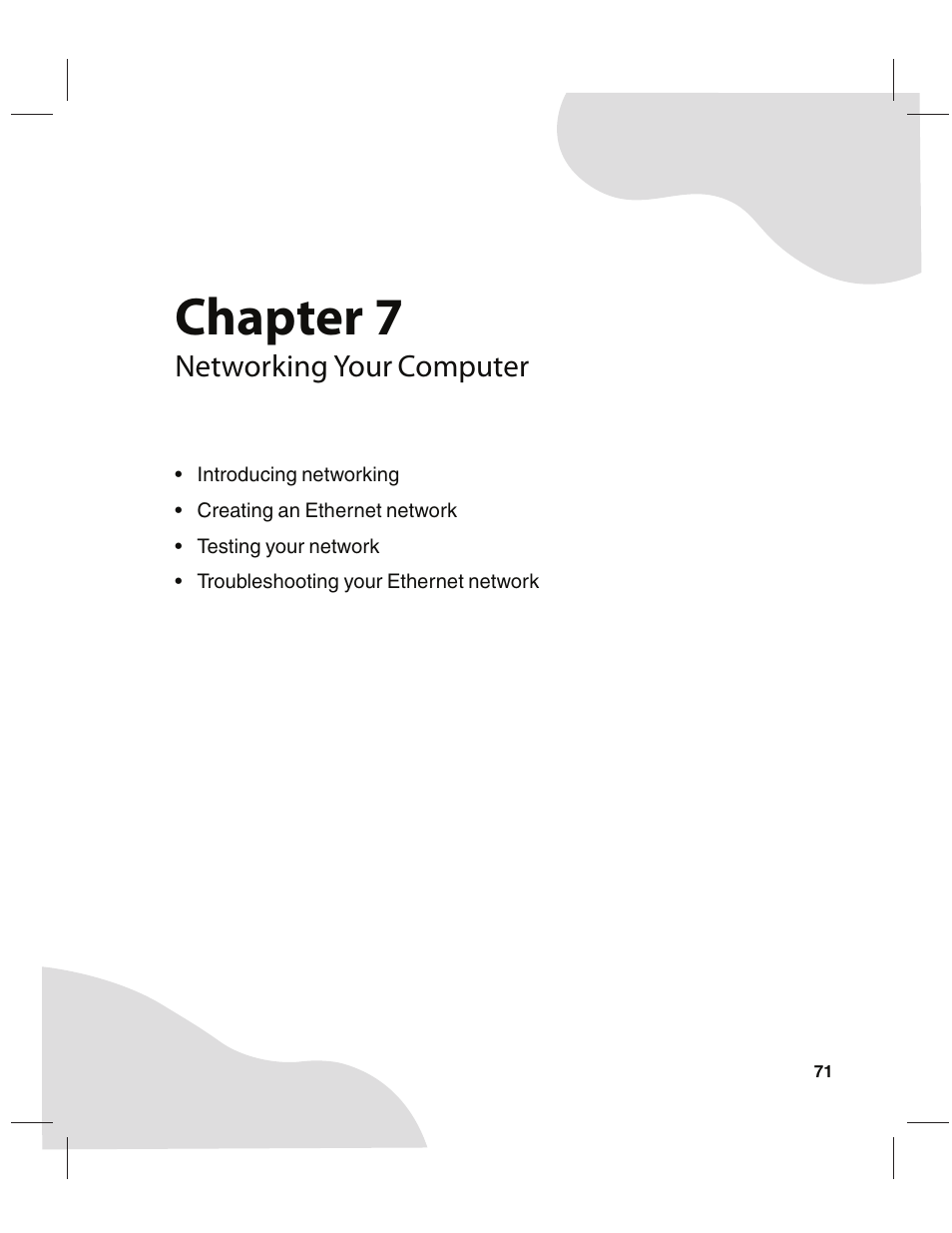 Networking your computer, Networking your computer” on, Or s | Chapter 7 | Gateway E4350 User Manual | Page 77 / 106