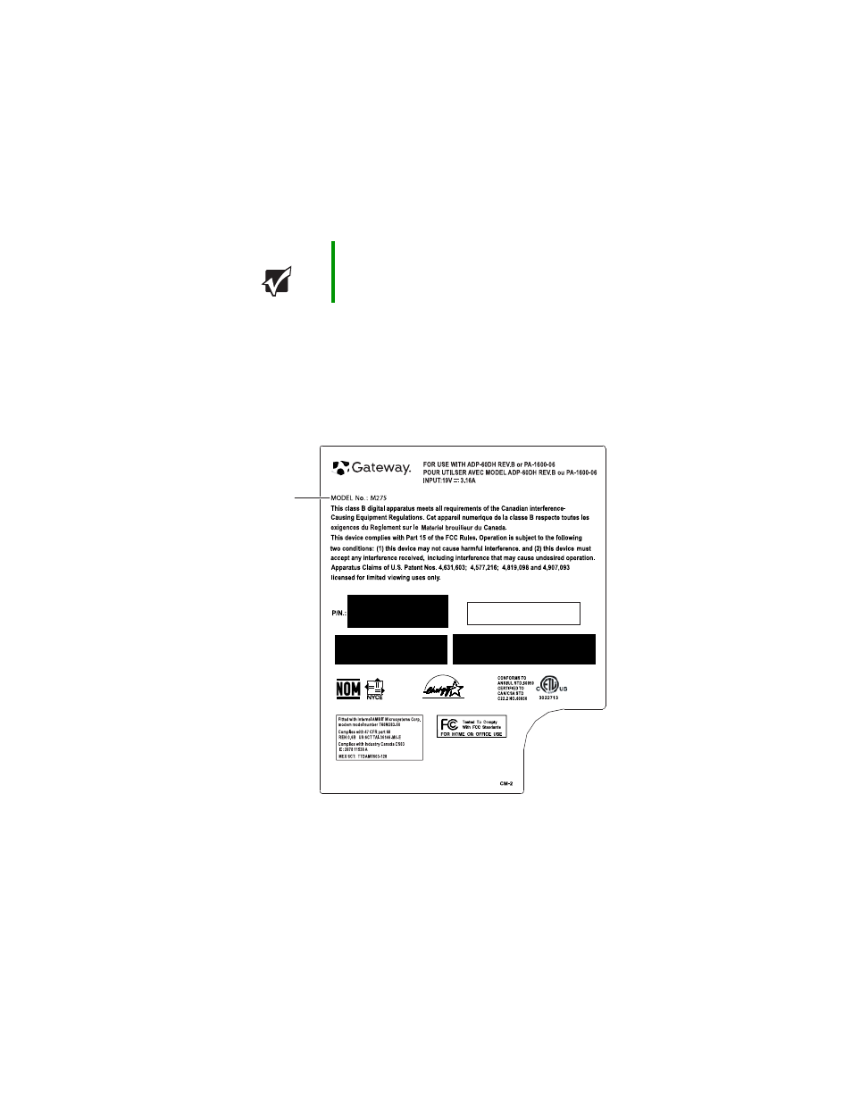 Identifying your model, Gateway model number | Gateway Convertible Tablet PC User Manual | Page 26 / 186