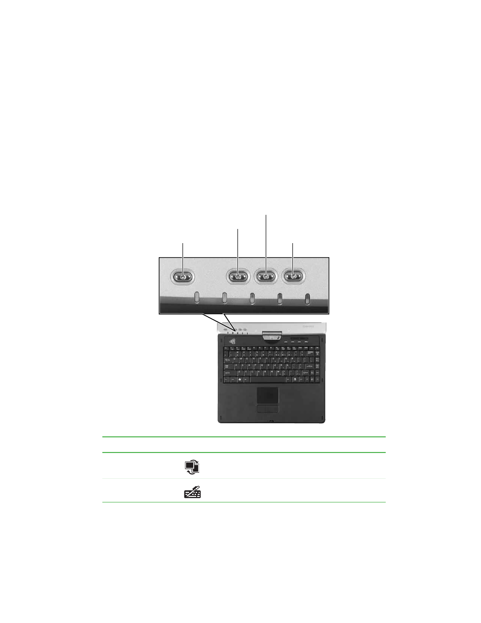 Buttons, Tablet control buttons, Tablet control buttons” on | Gateway Convertible Tablet PC User Manual | Page 49 / 186