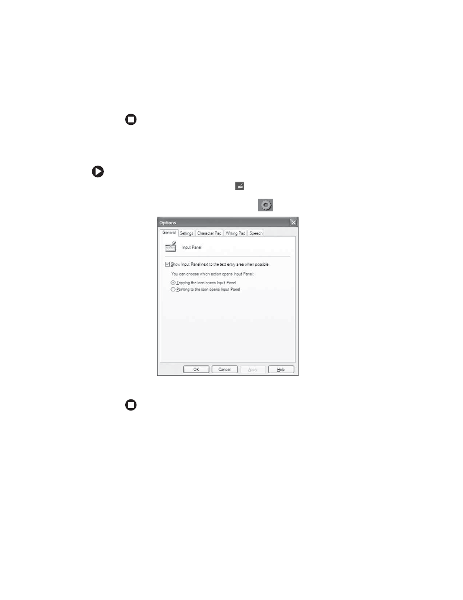 Adjusting the tablet pc input panel settings | Gateway Convertible Tablet PC User Manual | Page 70 / 186