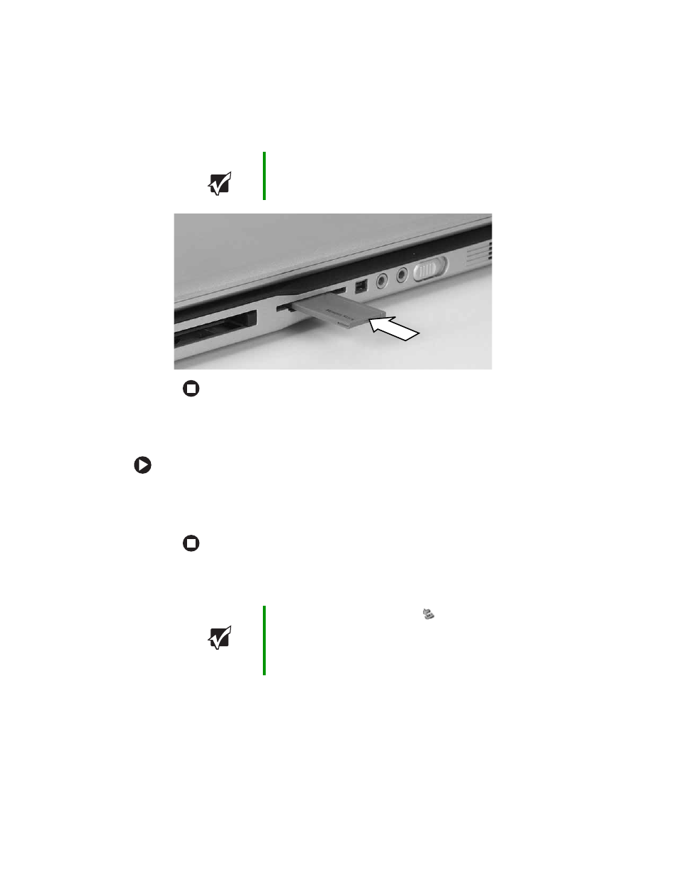 Using a memory card, Removing a memory card, Using a memory card removing a memory card | Gateway Convertible Tablet PC User Manual | Page 78 / 186