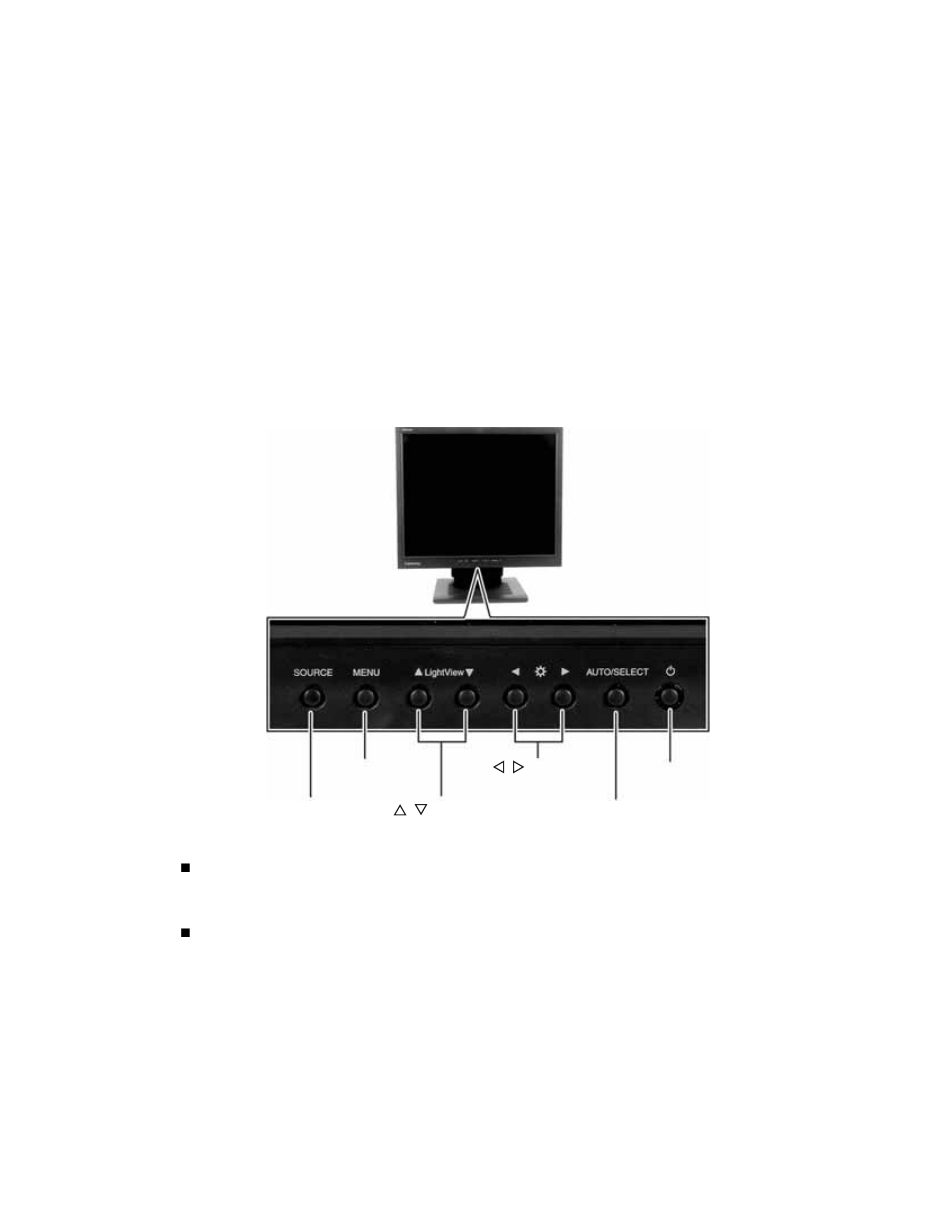 Adjusting monitor settings, External controls | Gateway FPD-1940 User Manual | Page 11 / 32