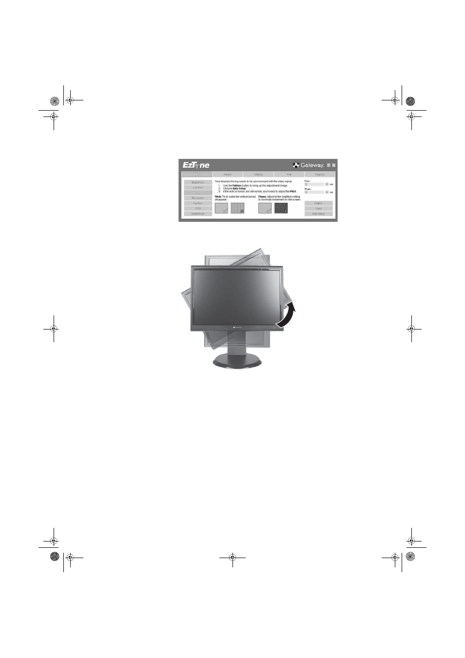 Using landscape and portrait modes | Gateway FPD2475W User Manual | Page 25 / 42