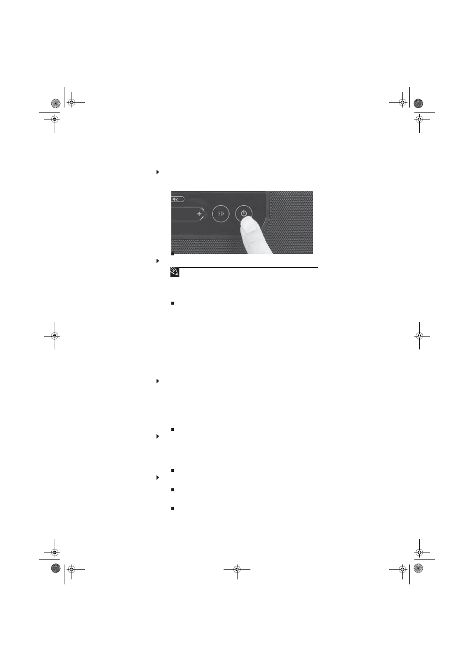 Using the speaker bar, To turn on the speaker bar, To use headphones | Changing speaker bar settings, To adjust the volume, To adjust the treble and bass, To change the audio input source, To enable 3d sound | Gateway FPD2475W User Manual | Page 27 / 42
