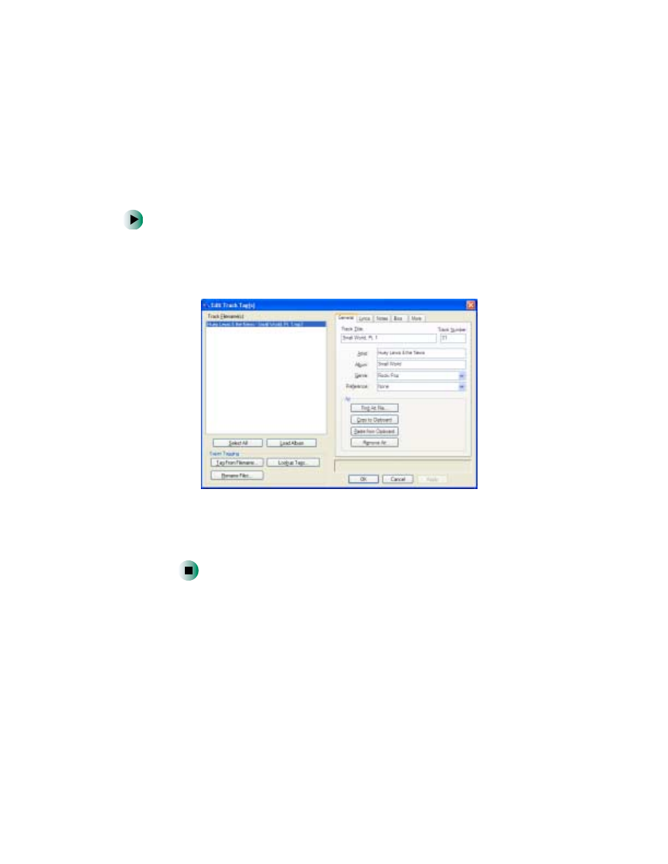 Editing track information | Gateway 400 User Manual | Page 101 / 278