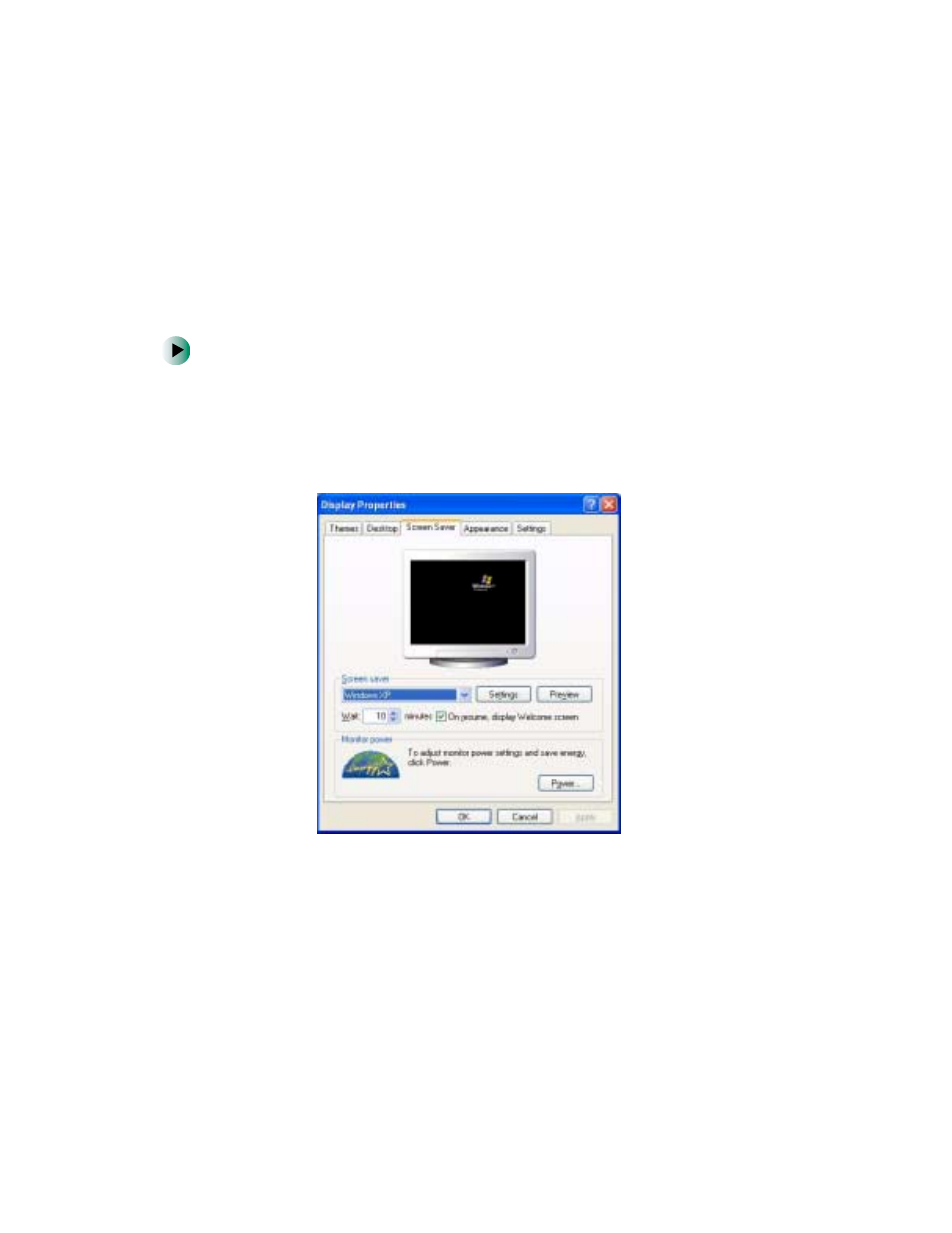 Selecting a screen saver | Gateway 400 User Manual | Page 156 / 278