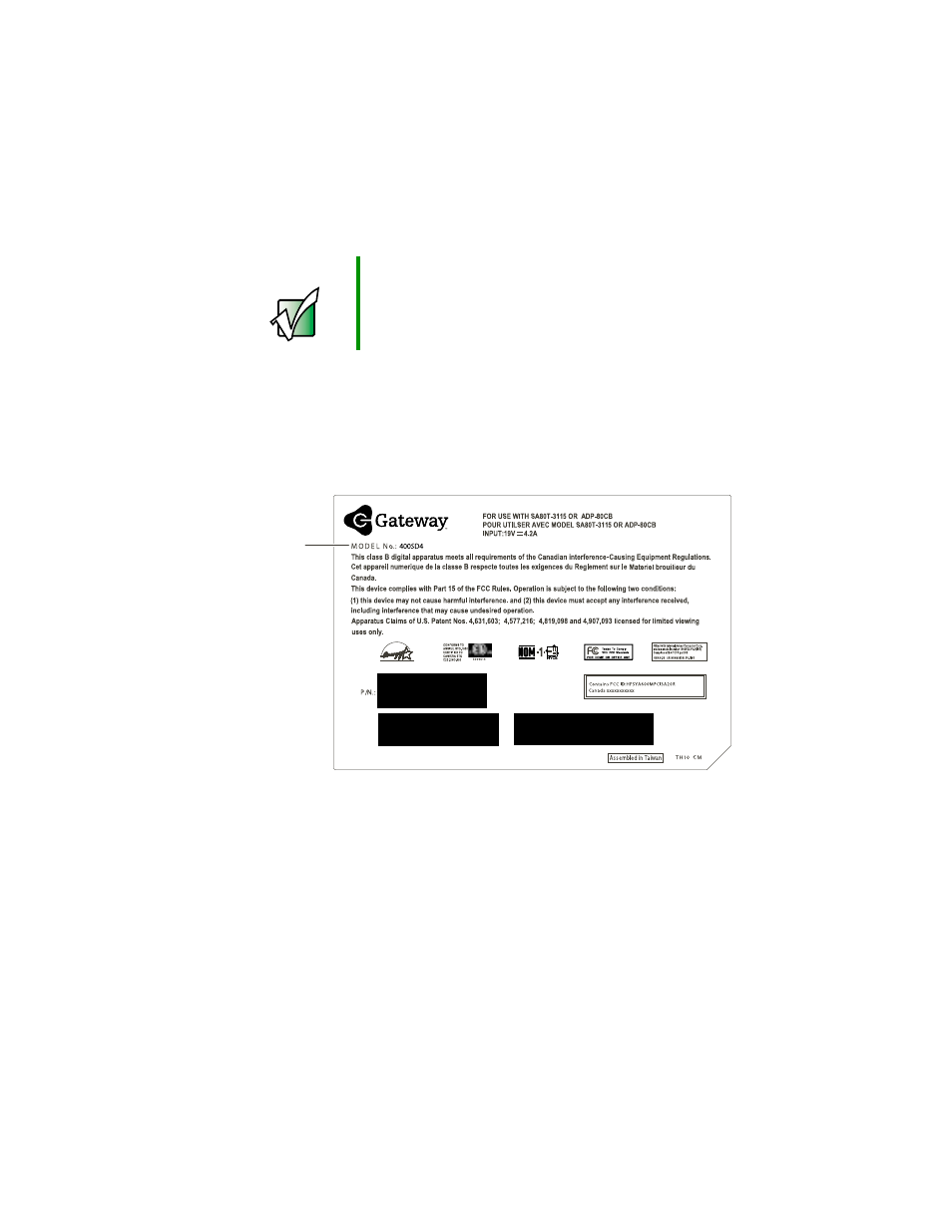 Identifying your model, Gateway model number, Gateway serial number | Gateway model number gateway serial number, You can locate the gateway serial number, Displayed in helpspot. click, Then click, Start, Help and support, View product serial number | Gateway 400 User Manual | Page 19 / 278