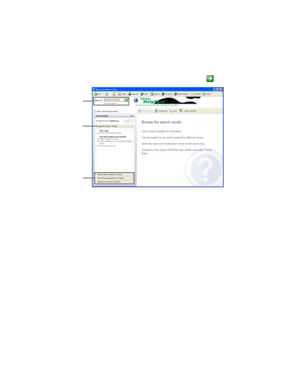 Searching for a topic | Gateway 400 User Manual | Page 48 / 278
