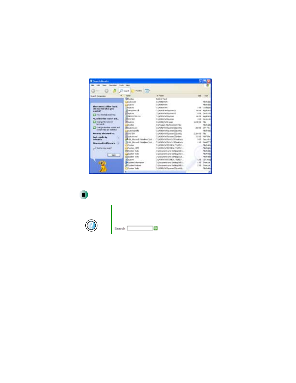 Using advanced search options | Gateway 400 User Manual | Page 69 / 278