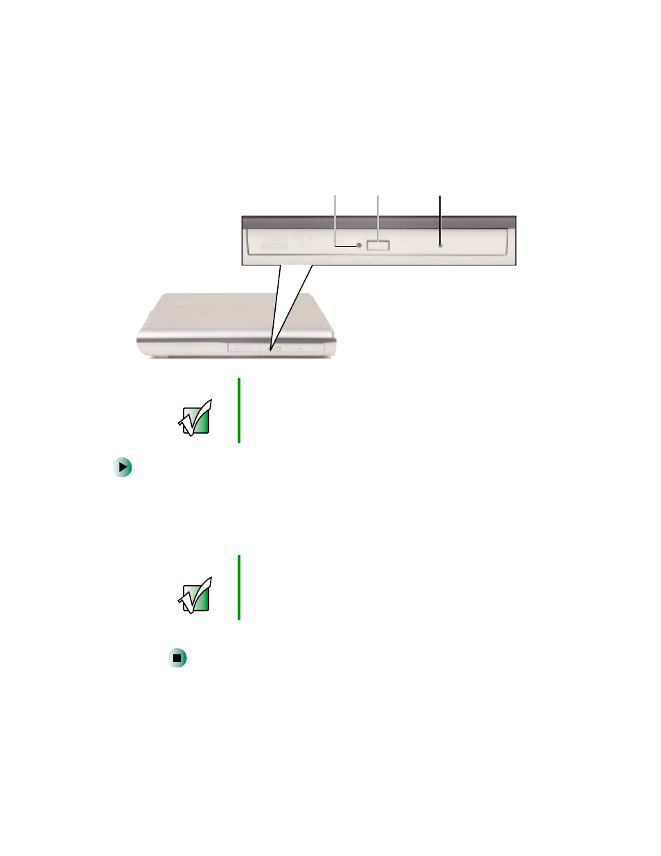 Inserting a cd or dvd | Gateway 400 User Manual | Page 88 / 278