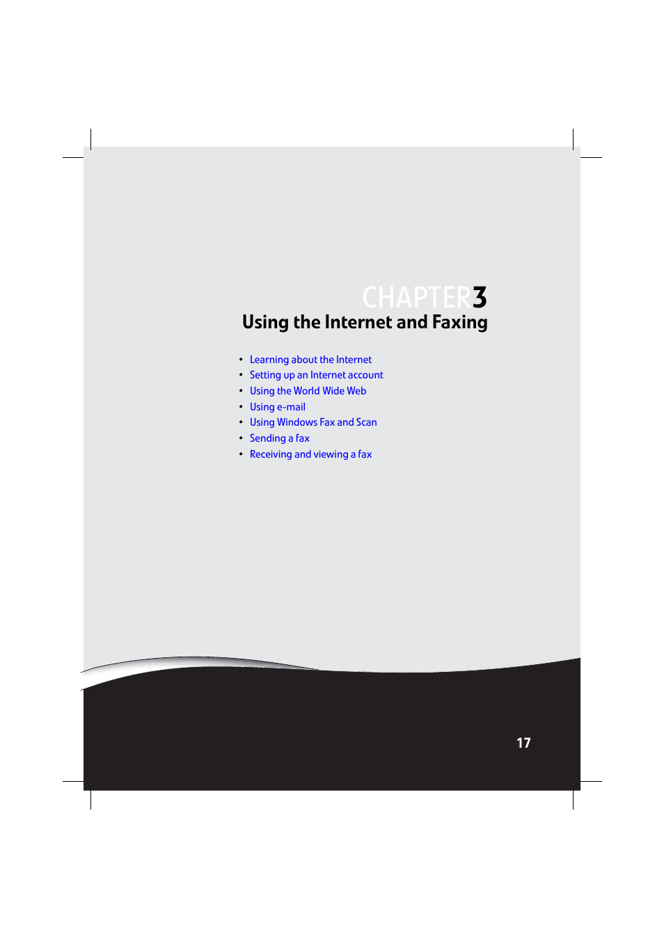 Using the internet and faxing, Chapter 3: using the internet and faxing, Chapter | Gateway DX4800 User Manual | Page 23 / 94