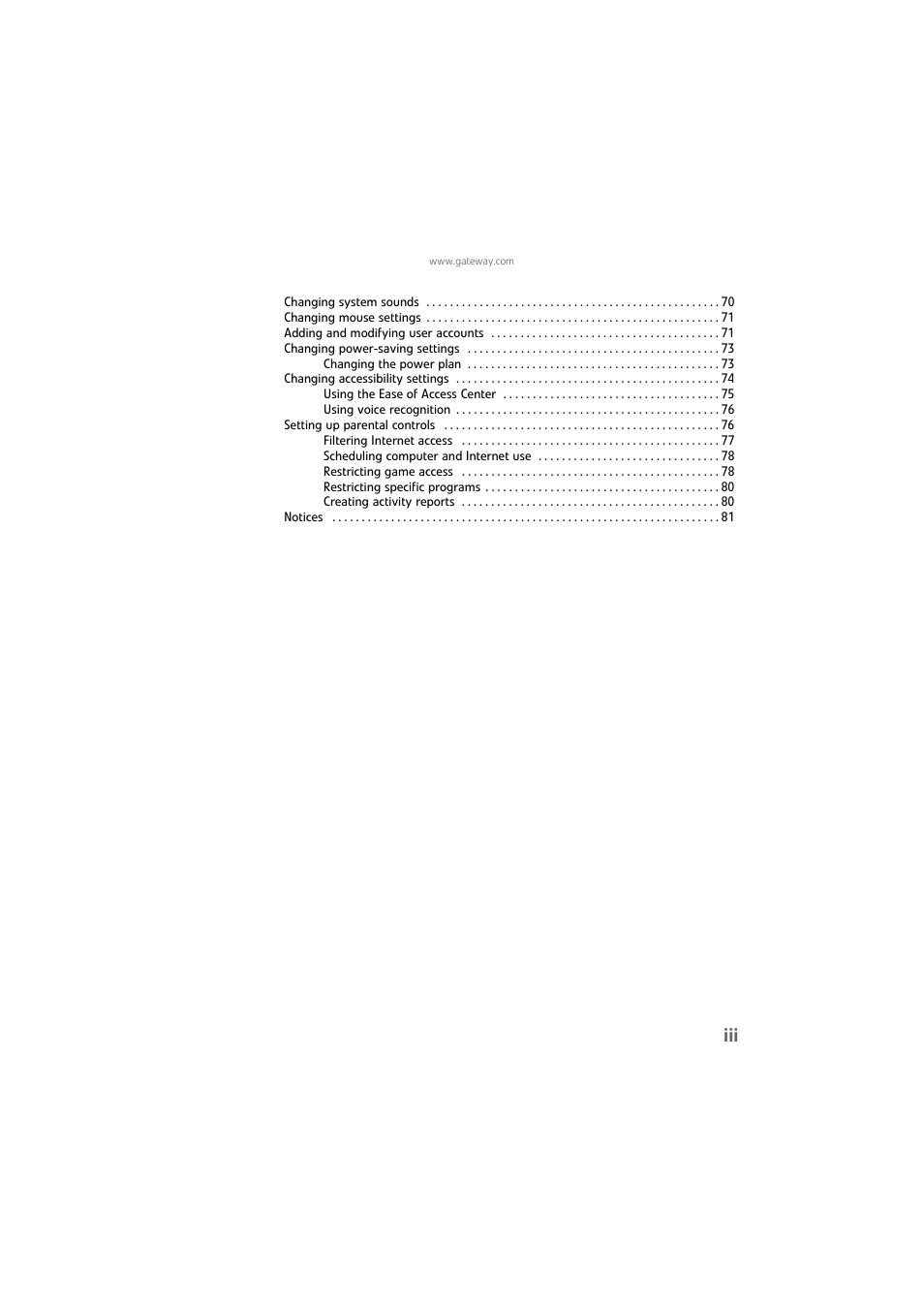 Gateway DX4800 User Manual | Page 5 / 94