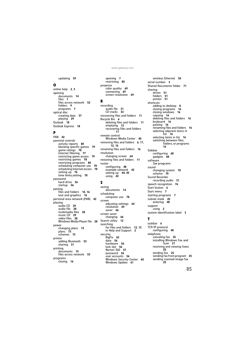 Gateway DX4800 User Manual | Page 91 / 94
