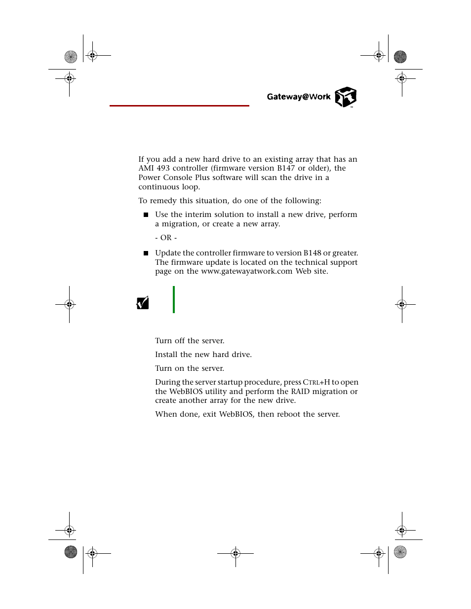 Gateway AMI 493 User Manual | 2 pages