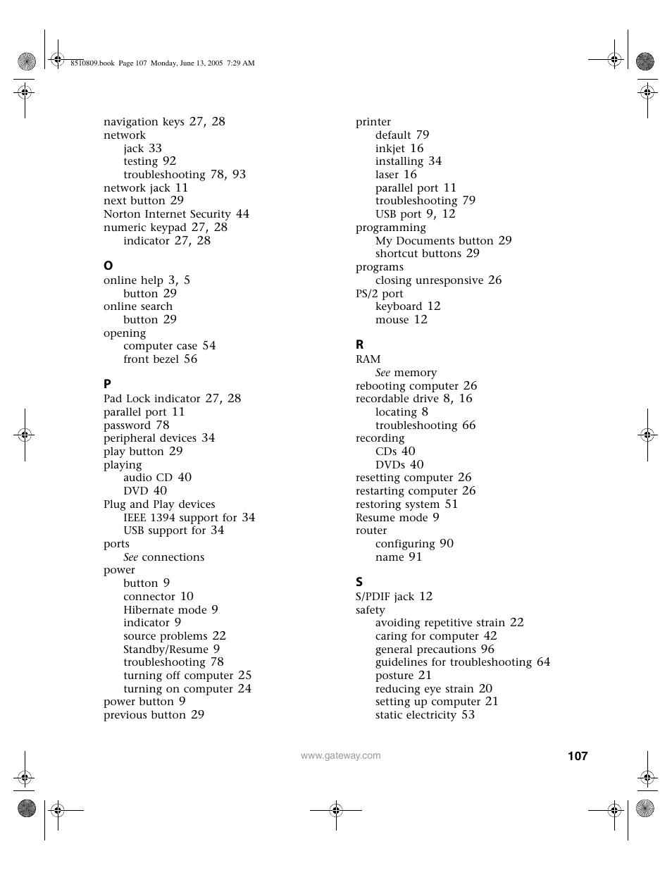 Gateway E-6500 User Manual | Page 112 / 116