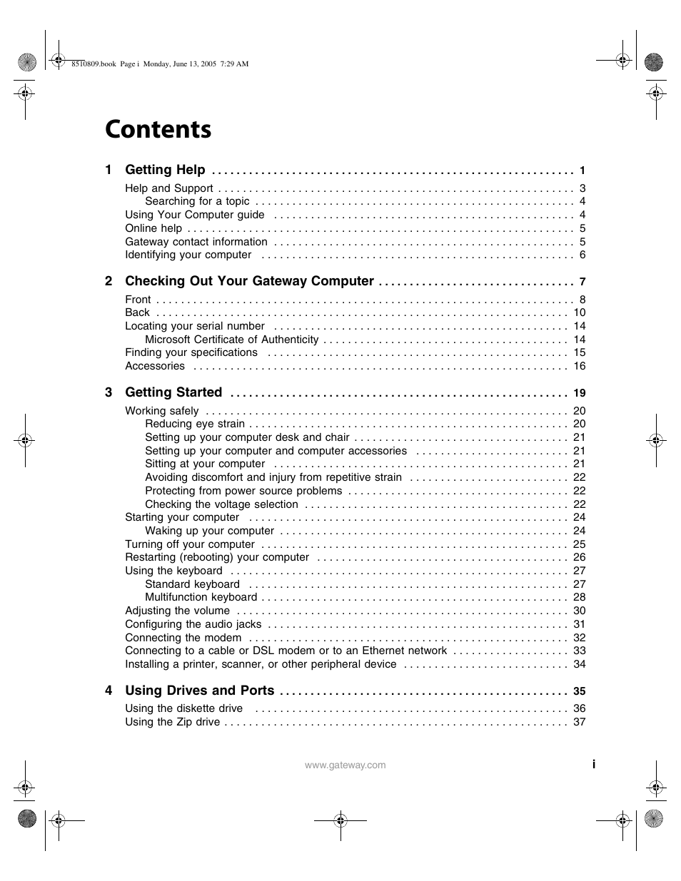 Gateway E-6500 User Manual | Page 2 / 116