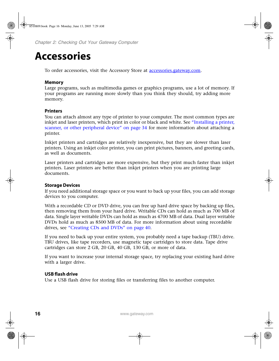 Accessories | Gateway E-6500 User Manual | Page 21 / 116