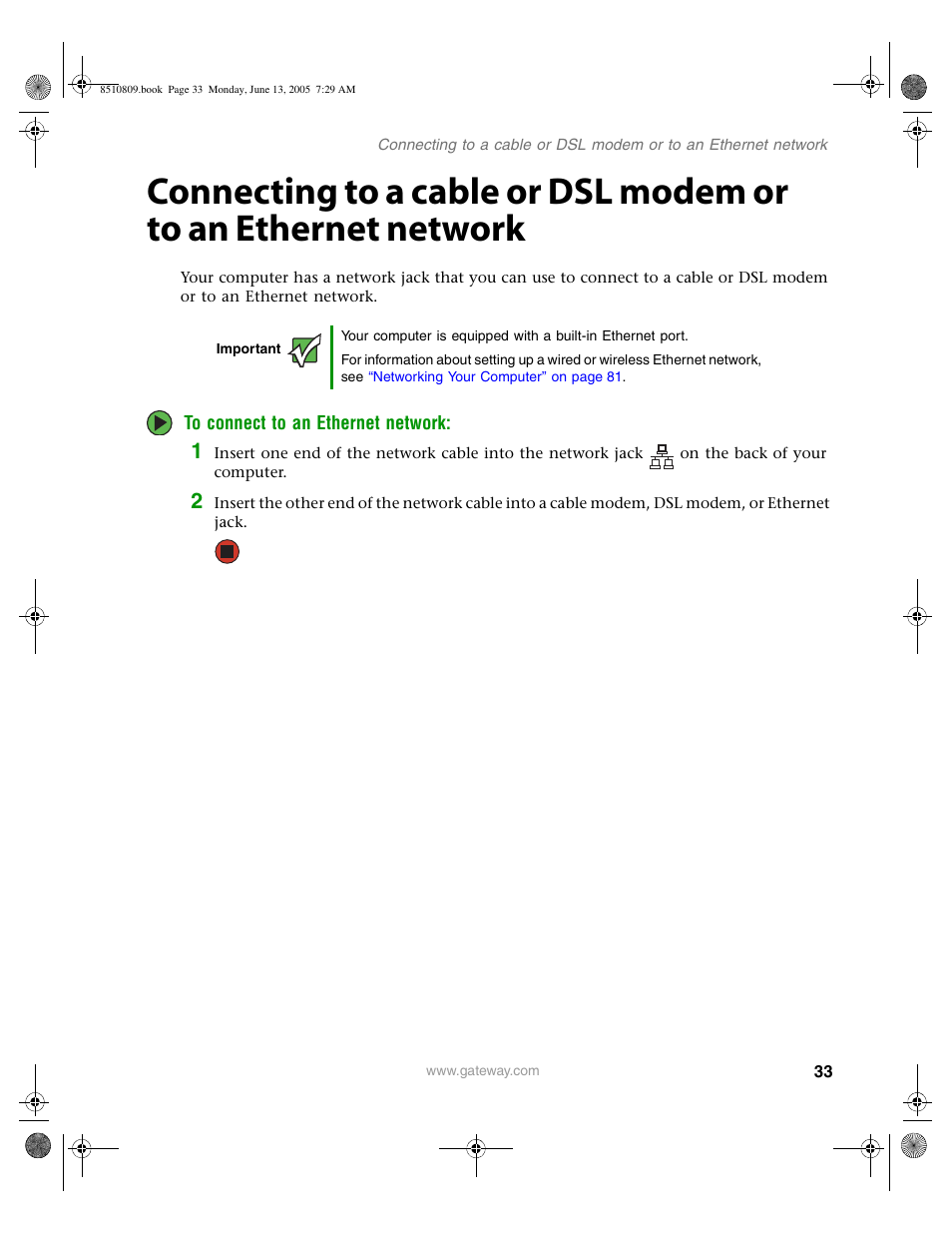 Gateway E-6500 User Manual | Page 38 / 116