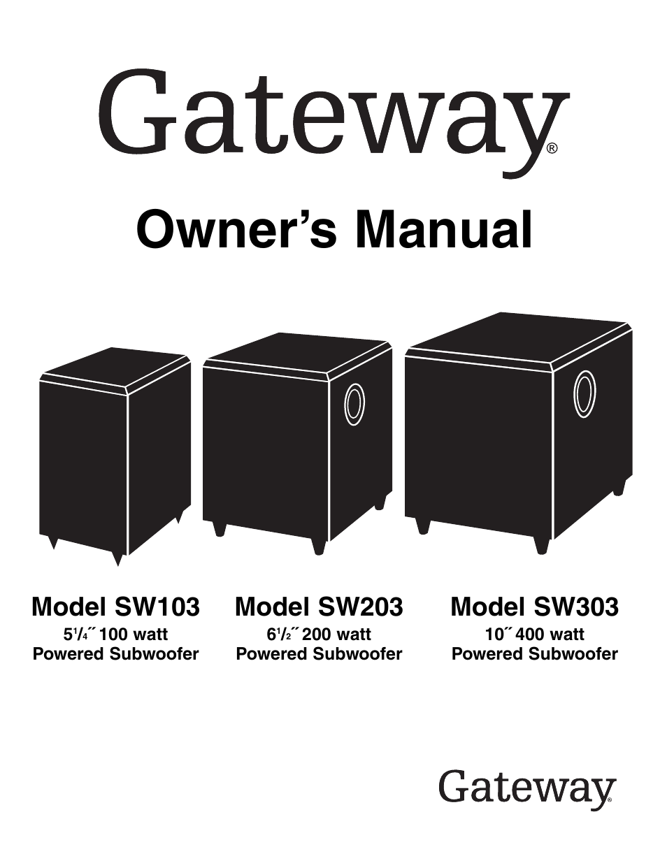 Gateway SW203 User Manual | 8 pages