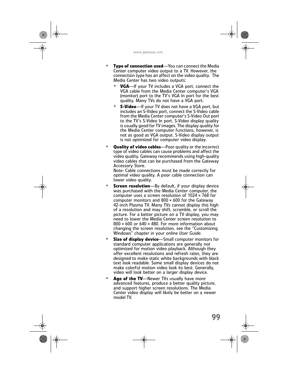 Gateway MAN FX510 User Manual | Page 105 / 150