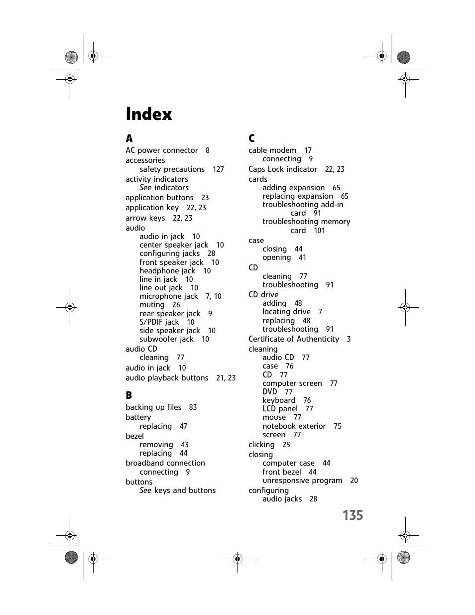 Index | Gateway MAN FX510 User Manual | Page 141 / 150