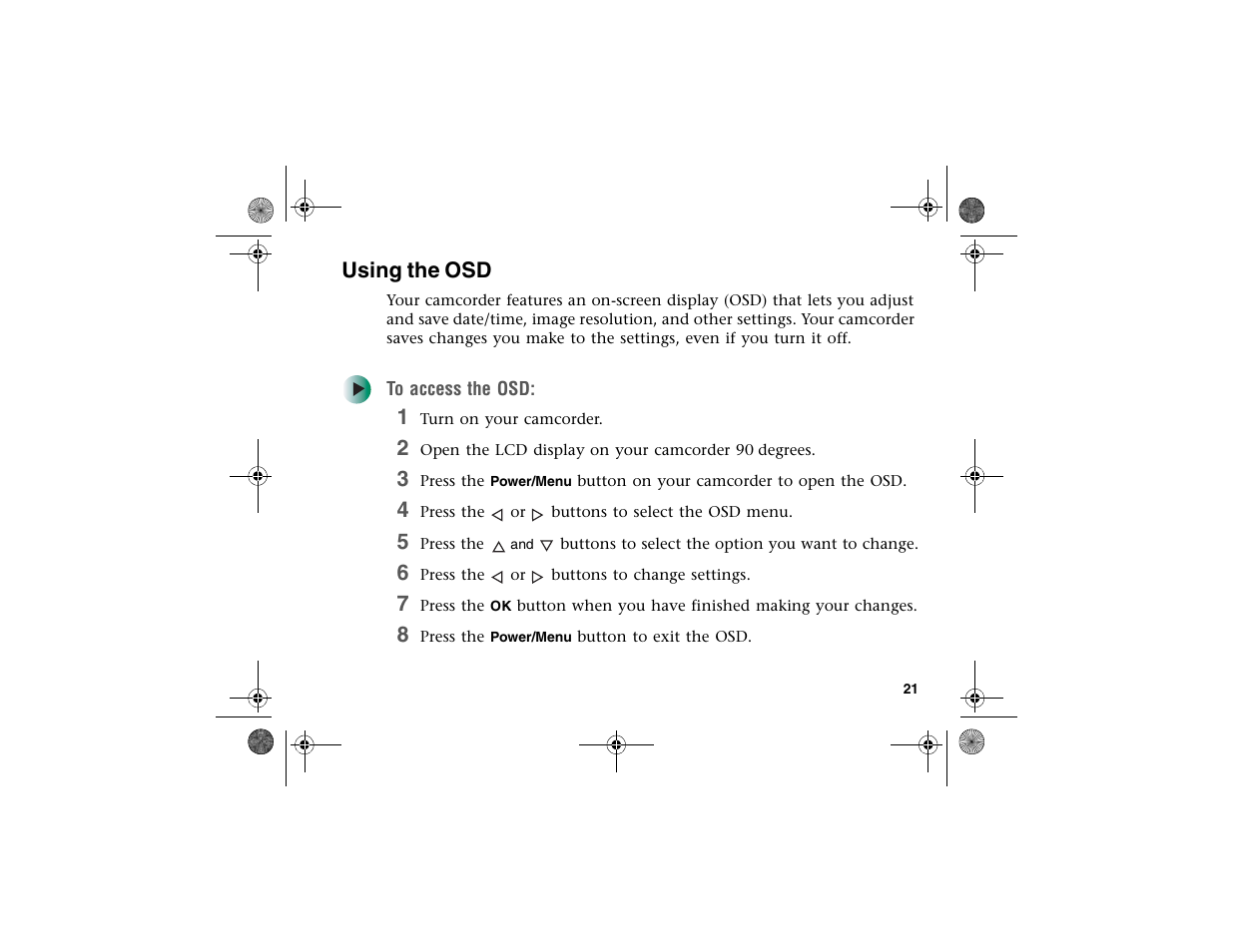 Using the osd | Gateway DV-S20 User Manual | Page 25 / 60