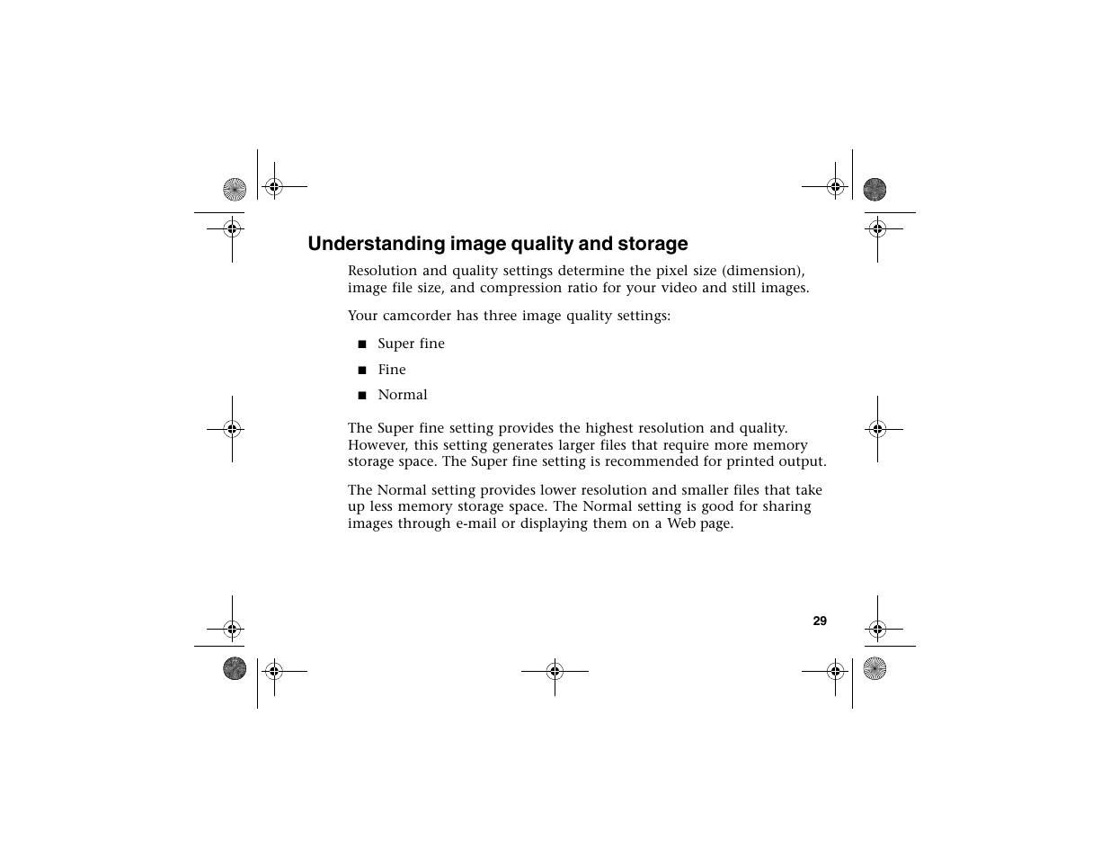 Understanding image quality and storage | Gateway DV-S20 User Manual | Page 33 / 60
