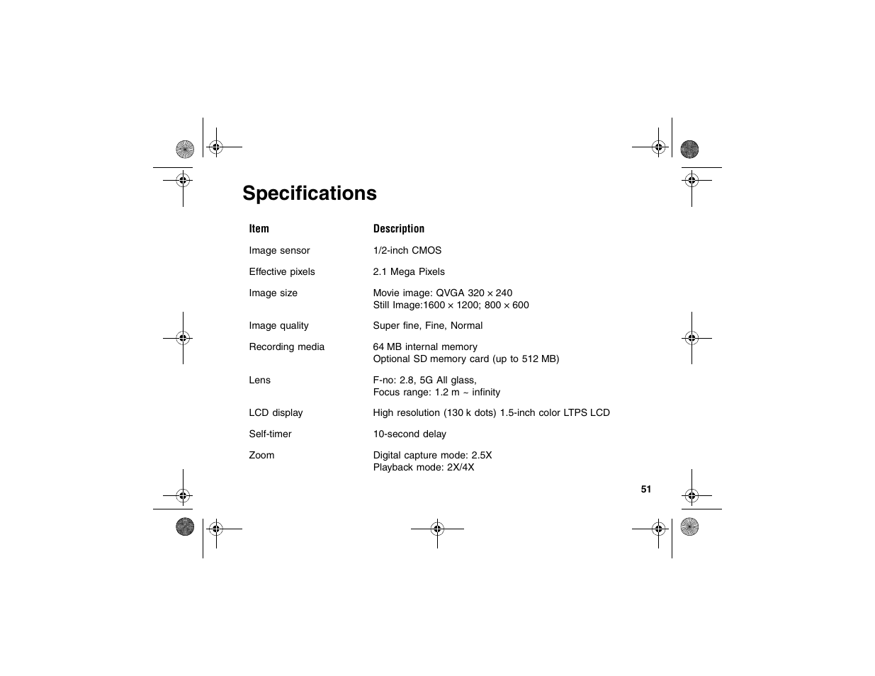 Specifications | Gateway DV-S20 User Manual | Page 55 / 60