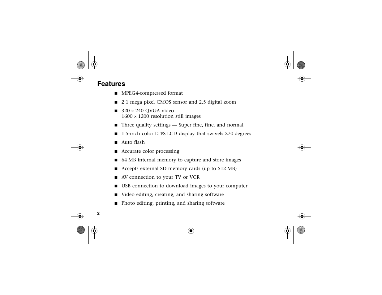 Features | Gateway DV-S20 User Manual | Page 6 / 60