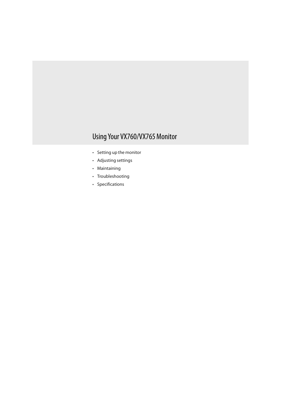 Using your vx760/vx765 monitor | Gateway VX765 User Manual | Page 5 / 22