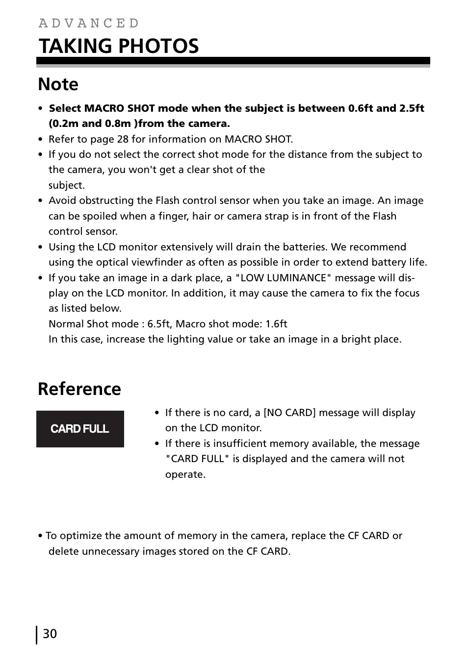 Taking photos, Reference | Gateway DC-M40 User Manual | Page 30 / 95