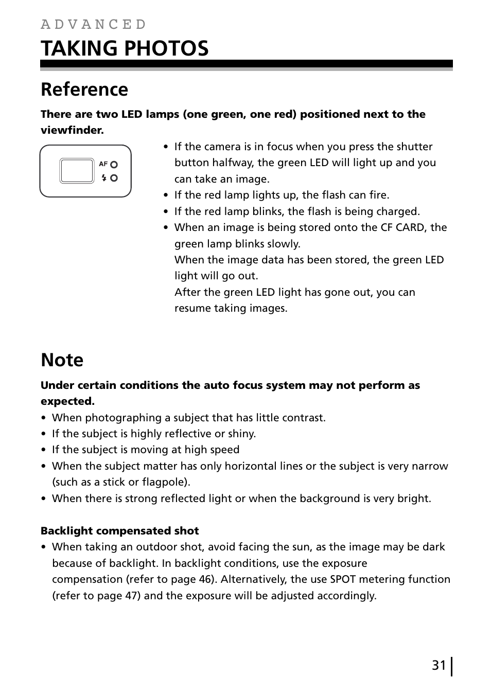 Taking photos, Reference | Gateway DC-M40 User Manual | Page 31 / 95