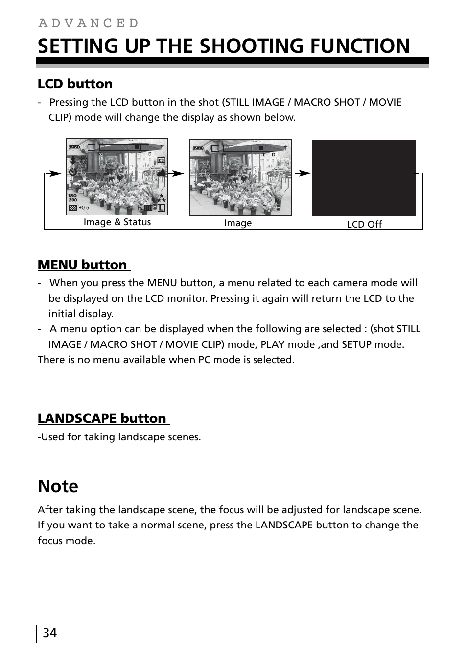 Setting up the shooting function | Gateway DC-M40 User Manual | Page 34 / 95