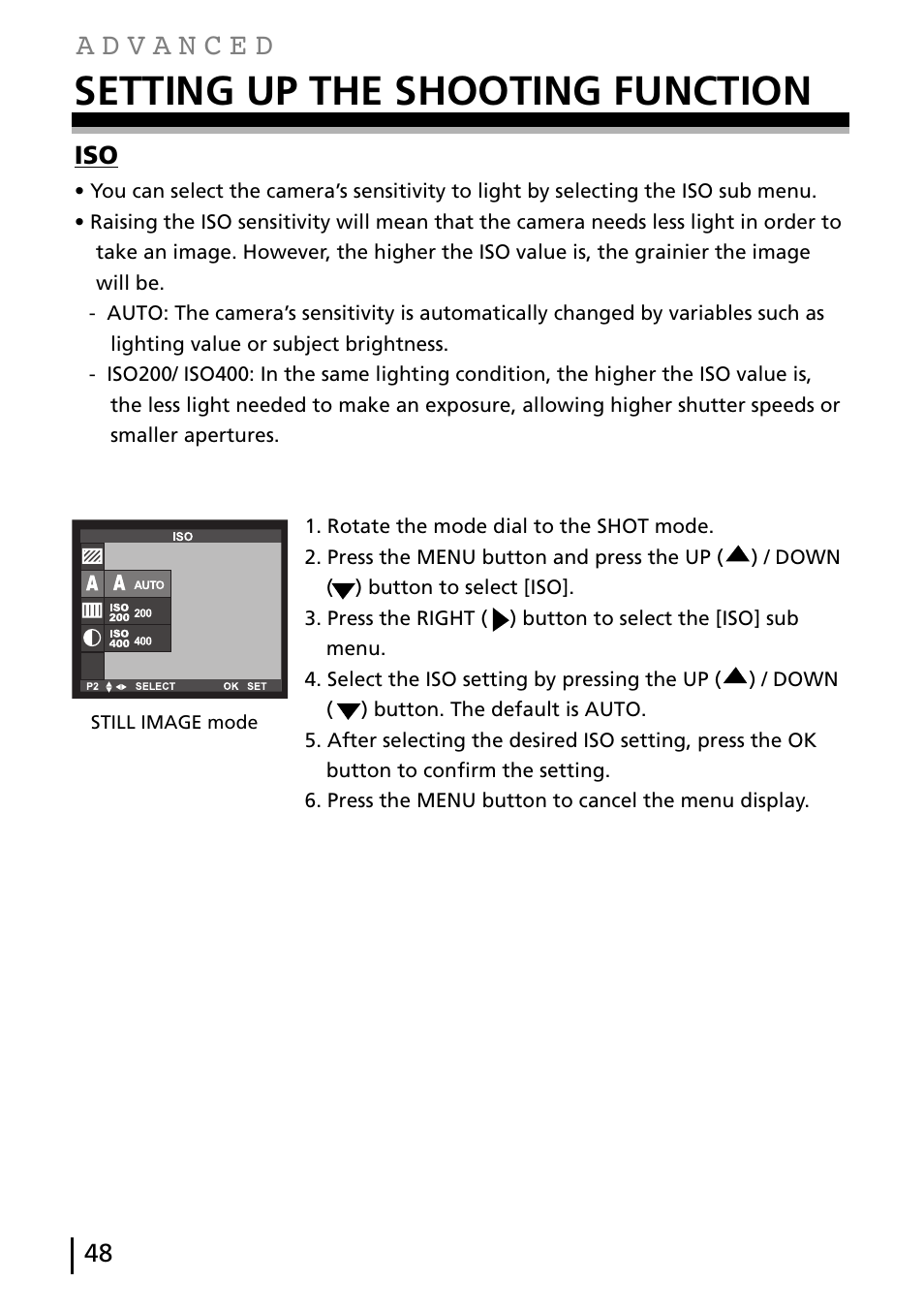 Setting up the shooting function | Gateway DC-M40 User Manual | Page 48 / 95